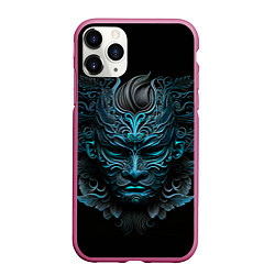 Чехол iPhone 11 Pro матовый Маска волшебника, цвет: 3D-малиновый