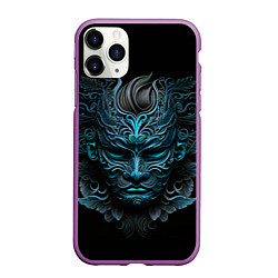 Чехол iPhone 11 Pro матовый Маска волшебника, цвет: 3D-фиолетовый