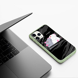 Чехол iPhone 11 Pro матовый Да, ты крыса мем, цвет: 3D-салатовый — фото 2