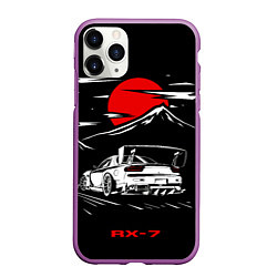 Чехол iPhone 11 Pro матовый Мазда RX - 7 JDM Style, цвет: 3D-фиолетовый
