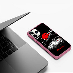 Чехол iPhone 11 Pro матовый Тойота супра - JDM Style, цвет: 3D-малиновый — фото 2