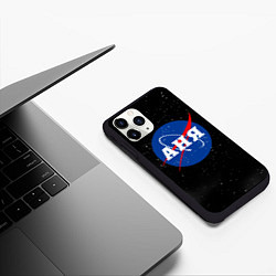 Чехол iPhone 11 Pro матовый Аня Наса космос, цвет: 3D-черный — фото 2