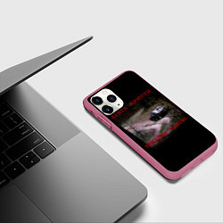 Чехол iPhone 11 Pro матовый Триллер Часть 1 - Агата Кристи, цвет: 3D-малиновый — фото 2