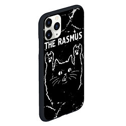 Чехол iPhone 11 Pro матовый Группа The Rasmus и рок кот, цвет: 3D-черный — фото 2