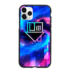 Чехол iPhone 11 Pro матовый The Neighbourhood неоновый космос, цвет: 3D-черный
