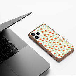 Чехол iPhone 11 Pro матовый Сердце двуцветное, цвет: 3D-коричневый — фото 2