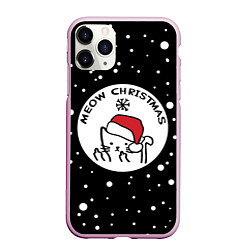 Чехол iPhone 11 Pro матовый Meow Christmas