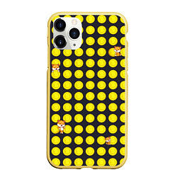 Чехол iPhone 11 Pro матовый BTC-Биткойн, цвет: 3D-желтый