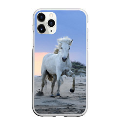 Чехол iPhone 11 Pro матовый Белый конь, цвет: 3D-белый