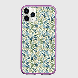 Чехол iPhone 11 Pro матовый Значки валют, цвет: 3D-фиолетовый