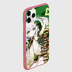 Чехол iPhone 11 Pro матовый Нахида: Дендро Архонт, цвет: 3D-малиновый — фото 2