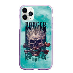 Чехол iPhone 11 Pro матовый Danger Man, цвет: 3D-сиреневый