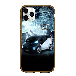 Чехол iPhone 11 Pro матовый Honda concept on the background of a neon world ma, цвет: 3D-коричневый