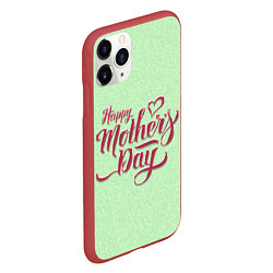 Чехол iPhone 11 Pro матовый Happy Mothers Day - надпись, цвет: 3D-красный — фото 2