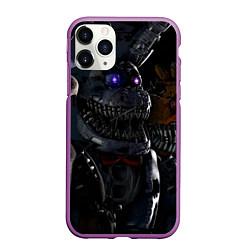 Чехол iPhone 11 Pro матовый Кошмарный Бoнни, цвет: 3D-фиолетовый