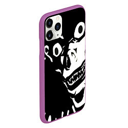 Чехол iPhone 11 Pro матовый Death Note - Рюк, цвет: 3D-фиолетовый — фото 2