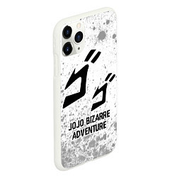 Чехол iPhone 11 Pro матовый JoJo Bizarre Adventure glitch на светлом фоне, цвет: 3D-белый — фото 2