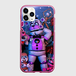 Чехол iPhone 11 Pro матовый Фантайм Фредди, цвет: 3D-малиновый