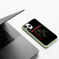 Чехол iPhone 11 Pro матовый Iron Maiden Senjutsu samurai, цвет: 3D-салатовый — фото 2