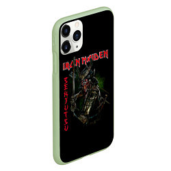 Чехол iPhone 11 Pro матовый Iron Maiden Senjutsu samurai, цвет: 3D-салатовый — фото 2
