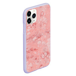 Чехол iPhone 11 Pro матовый Розовые волны, цвет: 3D-светло-сиреневый — фото 2