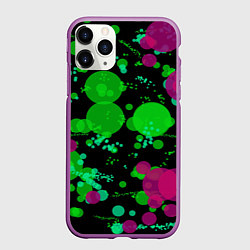 Чехол iPhone 11 Pro матовый Токсичные пузыри, цвет: 3D-фиолетовый