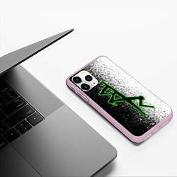 Чехол iPhone 11 Pro матовый Нетраннеры: Логотип, цвет: 3D-розовый — фото 2