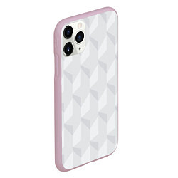 Чехол iPhone 11 Pro матовый Абстрактная серая геометрическая текстура, цвет: 3D-розовый — фото 2
