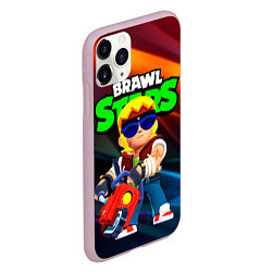 Чехол iPhone 11 Pro матовый Buster Brawl stars, цвет: 3D-розовый — фото 2