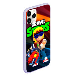 Чехол iPhone 11 Pro матовый Buster Brawl stars, цвет: 3D-светло-сиреневый — фото 2