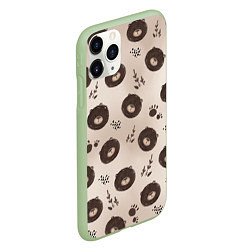 Чехол iPhone 11 Pro матовый Мишка косолапый, цвет: 3D-салатовый — фото 2
