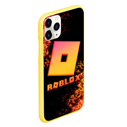 Чехол iPhone 11 Pro матовый Roblox logo gradient, цвет: 3D-желтый — фото 2