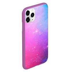 Чехол iPhone 11 Pro матовый Звёздное геометрическое небо, цвет: 3D-фиолетовый — фото 2
