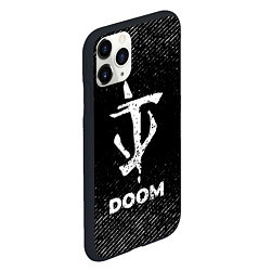 Чехол iPhone 11 Pro матовый Doom с потертостями на темном фоне, цвет: 3D-черный — фото 2