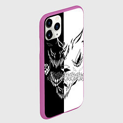 Чехол iPhone 11 Pro матовый Drain Face ZXC, цвет: 3D-фиолетовый — фото 2