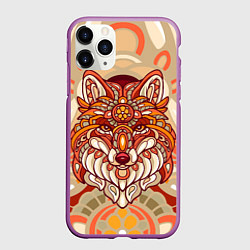 Чехол iPhone 11 Pro матовый Лиса Патрикеевна, цвет: 3D-фиолетовый