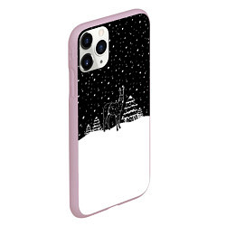 Чехол iPhone 11 Pro матовый Ночь перед рождеством, цвет: 3D-розовый — фото 2