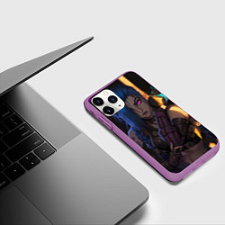 Чехол iPhone 11 Pro матовый Jinx - Powder, цвет: 3D-фиолетовый — фото 2