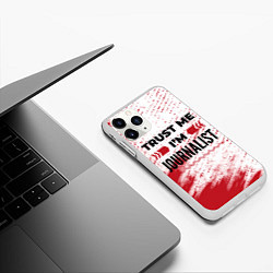 Чехол iPhone 11 Pro матовый Trust me Im journalist white, цвет: 3D-белый — фото 2