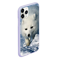 Чехол iPhone 11 Pro матовый Песец, цвет: 3D-светло-сиреневый — фото 2