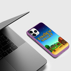 Чехол iPhone 11 Pro матовый Мой дом в Stardew Valley, цвет: 3D-фиолетовый — фото 2