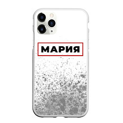 Чехол iPhone 11 Pro матовый Мария - в красной рамке на светлом, цвет: 3D-белый