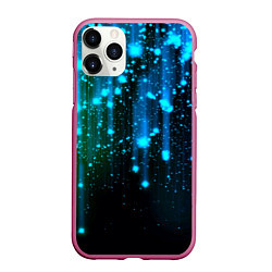 Чехол iPhone 11 Pro матовый Space - starfall, цвет: 3D-малиновый