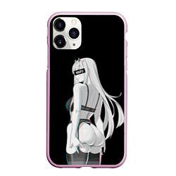 Чехол iPhone 11 Pro матовый Waifu Zero Two, цвет: 3D-розовый