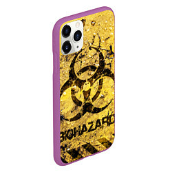 Чехол iPhone 11 Pro матовый Danger biohazard, цвет: 3D-фиолетовый — фото 2