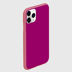 Чехол iPhone 11 Pro матовый Баклажановый радуга, цвет: 3D-малиновый — фото 2
