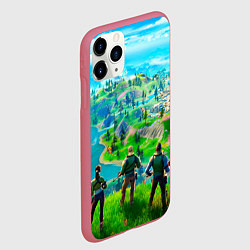Чехол iPhone 11 Pro матовый Фортнайт, цвет: 3D-малиновый — фото 2