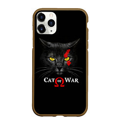 Чехол iPhone 11 Pro матовый Cat of war collab, цвет: 3D-коричневый