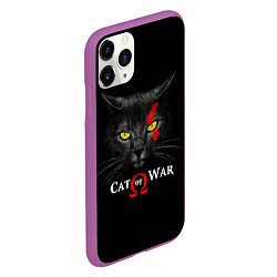 Чехол iPhone 11 Pro матовый Cat of war collab, цвет: 3D-фиолетовый — фото 2