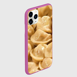 Чехол iPhone 11 Pro матовый Пельмени, цвет: 3D-фиолетовый — фото 2